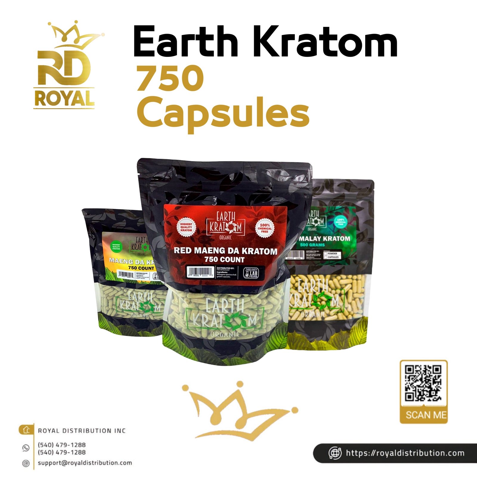 Earth Kratom 750 Capsules