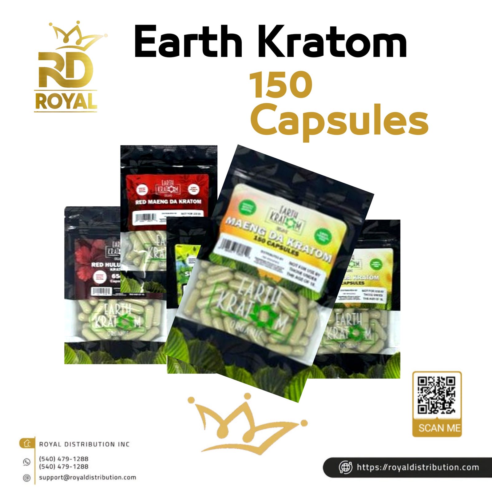 Earth Kratom 150 Capsules
